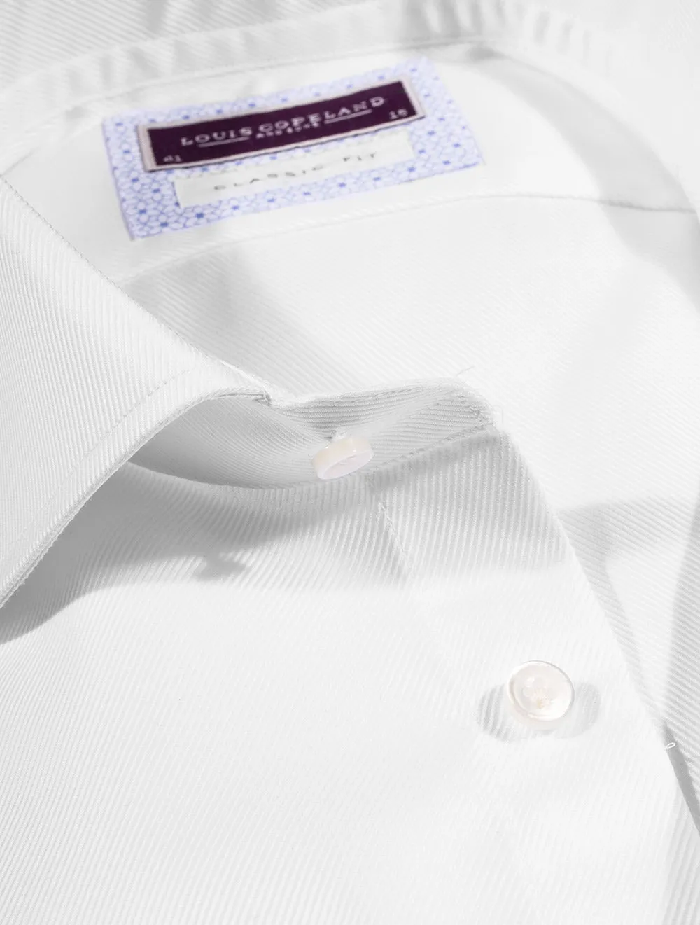 Amur Twill Shirt Double Cuff White