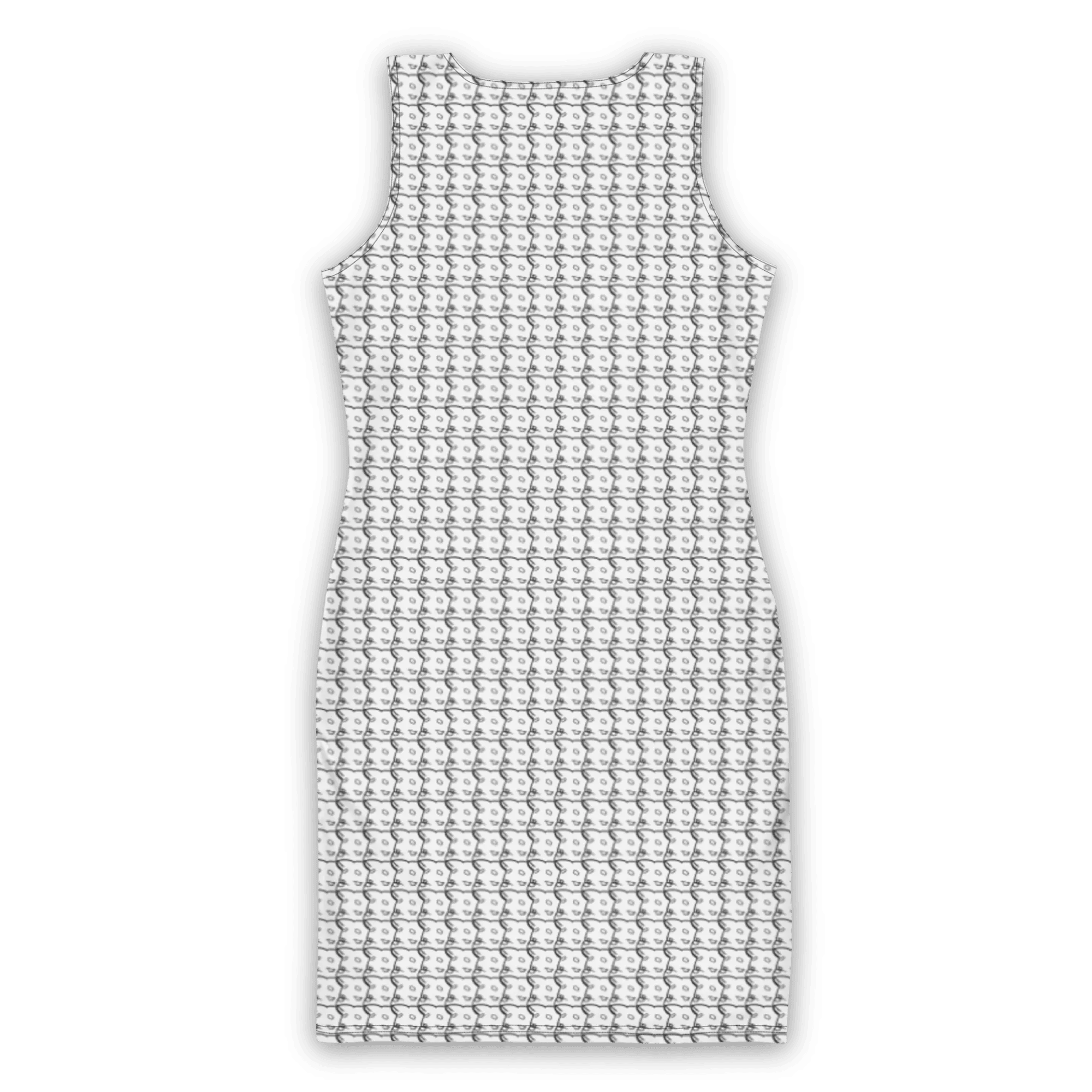 'Barker Print' Fitted Dress