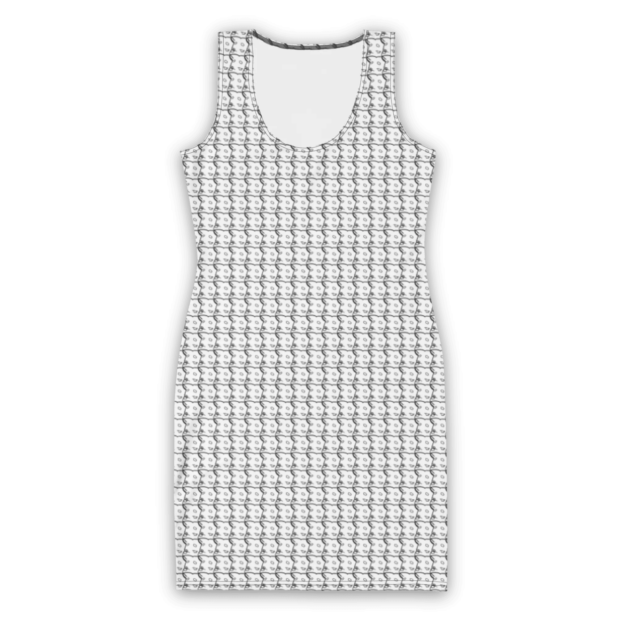 'Barker Print' Fitted Dress