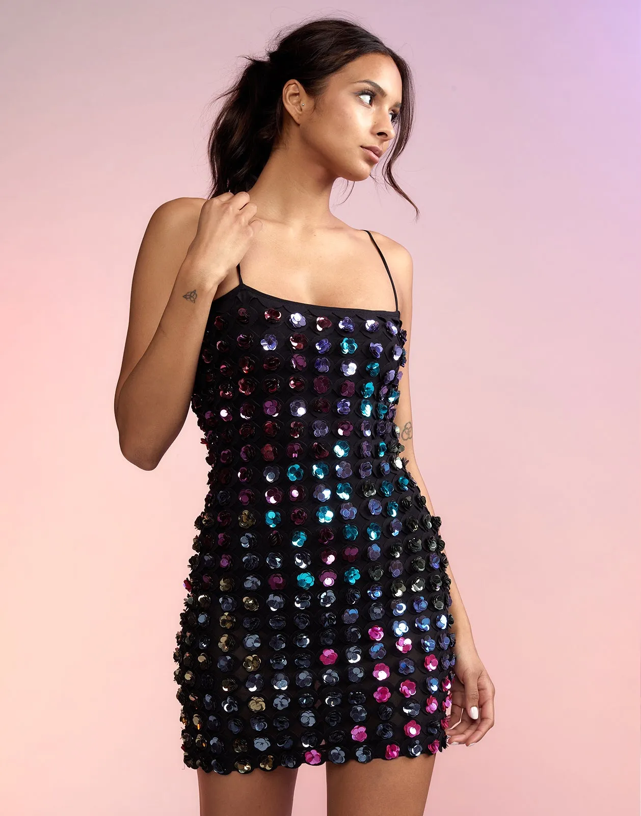 Bella Sequin Applique Dress