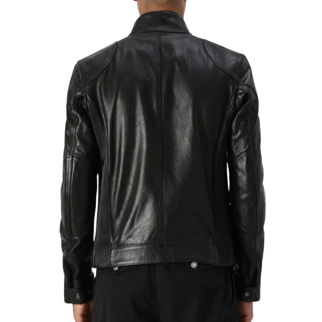 Belstaff Gangster Black Leather Jacket