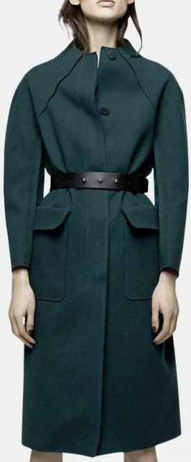 Belted Structured Wool Coat