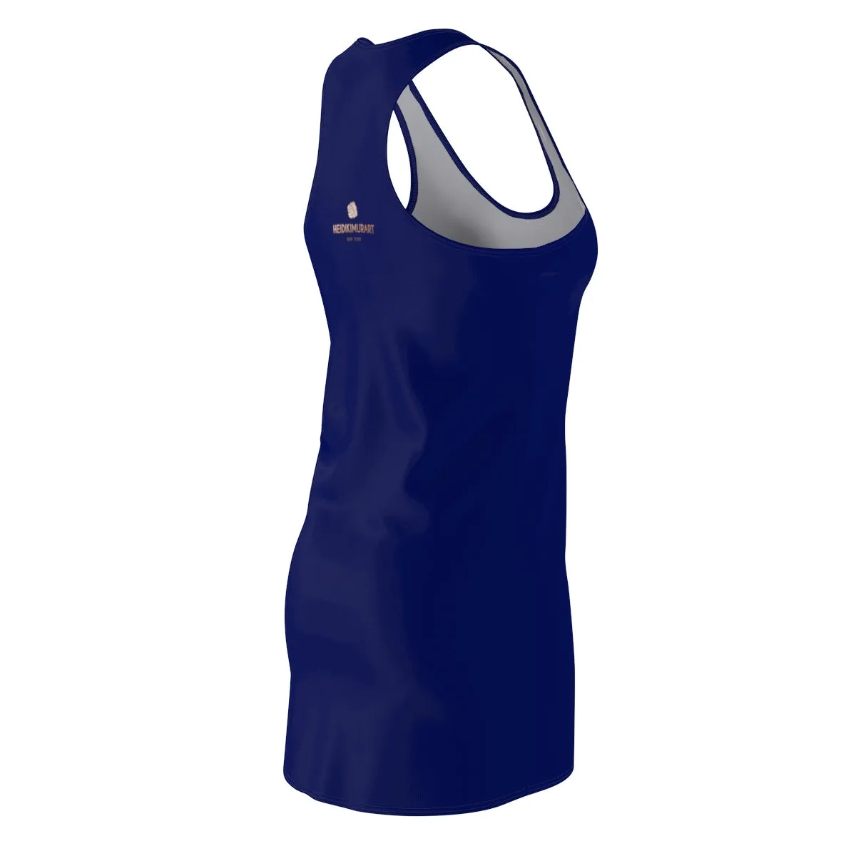 Blue Racerback Dress, Solid Color Classic Women's Premium Racerback Dress - Made in USA
