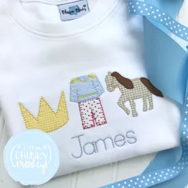 Boy Shirt - Prince Trio on White Shirt