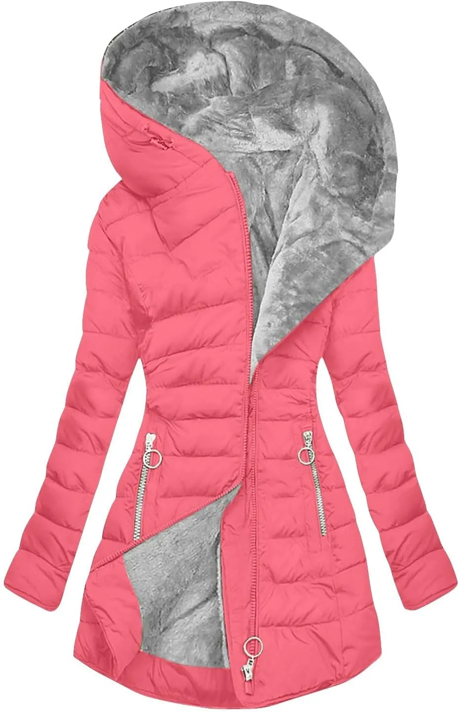 Ceboyel Winter Coats For Women With Hood Fleece Lined Thicken Puffer Coat Sherpa Warm Jackets Trendy 2023 Outfits Clothes