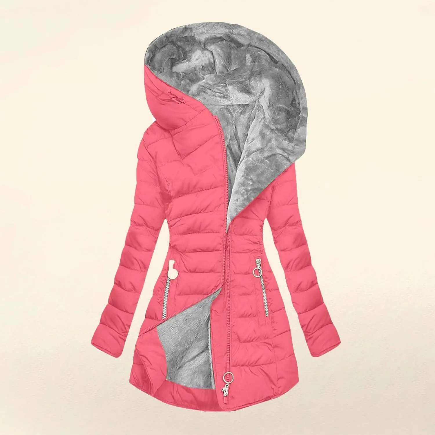 Ceboyel Winter Coats For Women With Hood Fleece Lined Thicken Puffer Coat Sherpa Warm Jackets Trendy 2023 Outfits Clothes