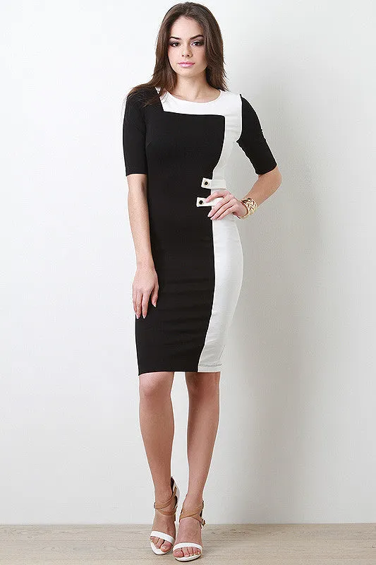 Color Block Midi Dress