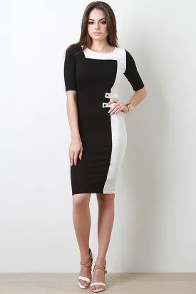 Color Block Midi Dress