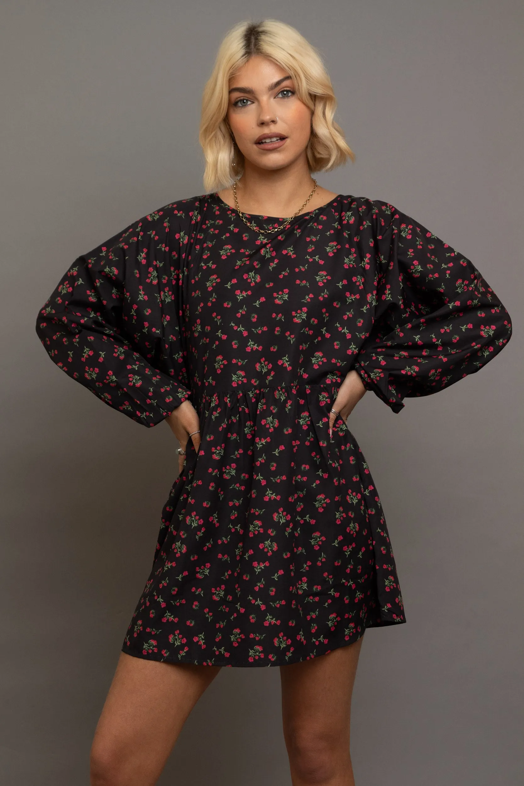 Daisy Street Raglan Mini Smock Dress