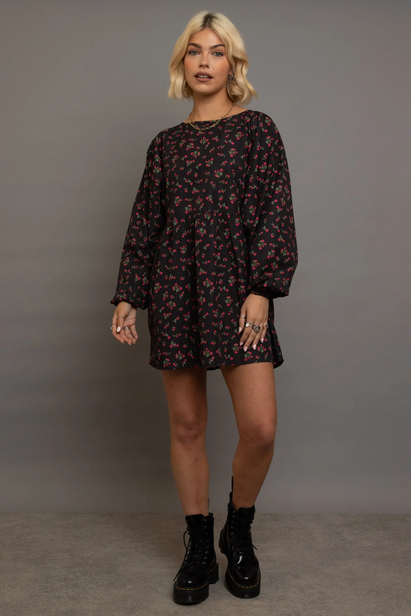 Daisy Street Raglan Mini Smock Dress