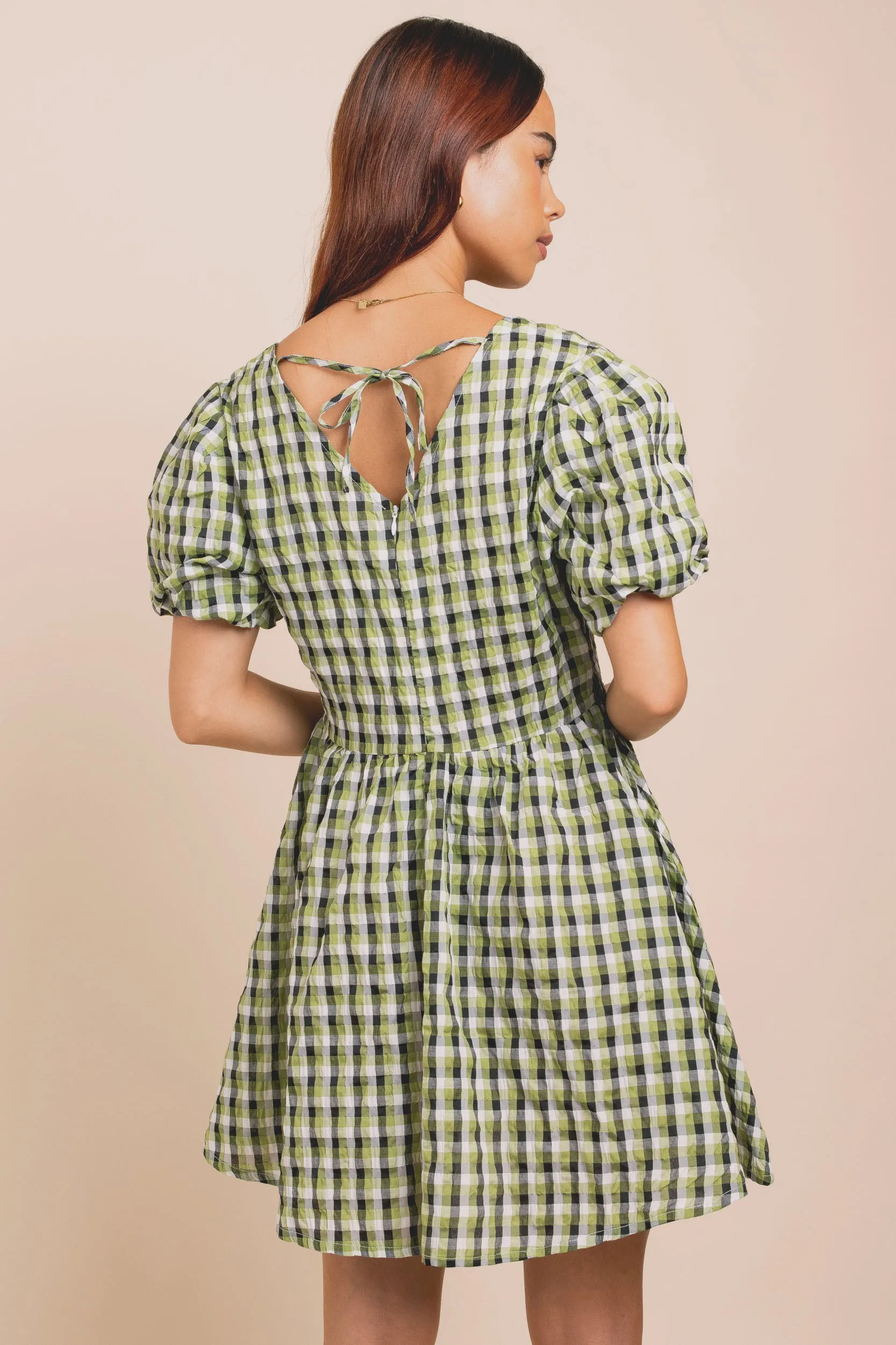 Daisy Street Seersucker Mini Smock Dress