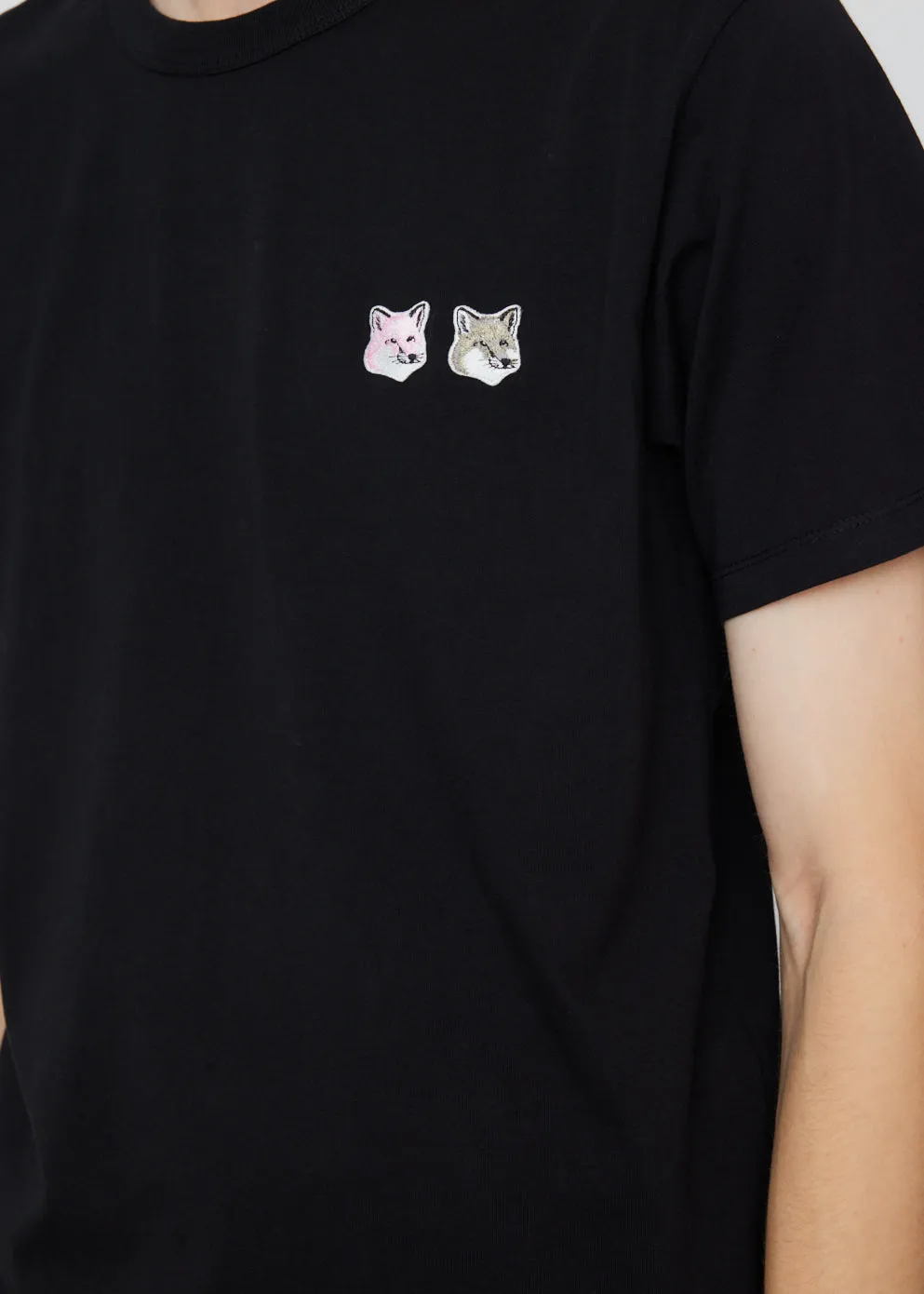 Double Monochrome Fox Head Patch Classic T-Shirt