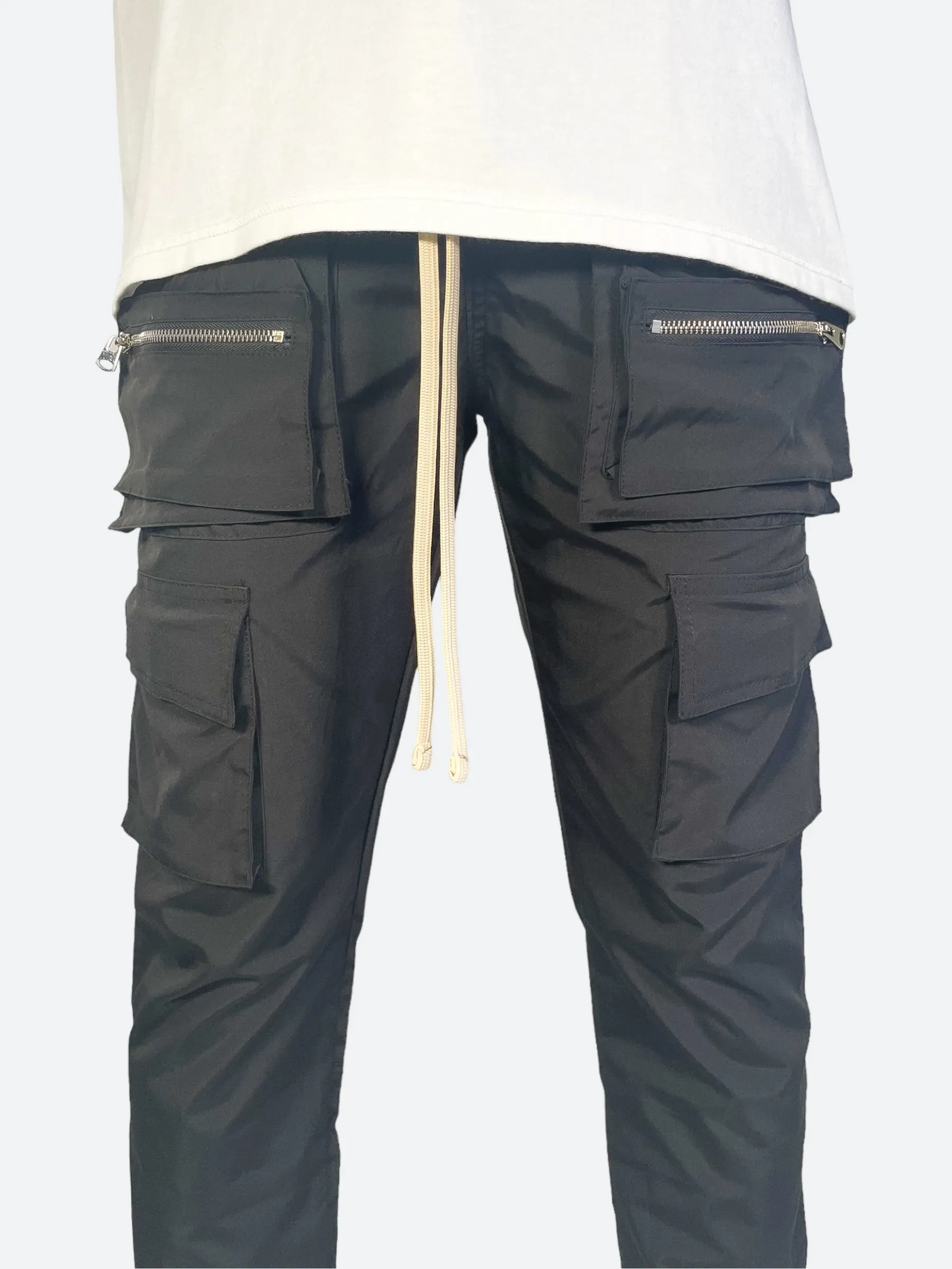 DOUBLE SLIT ZIPPER MULTI POCKET PANTS：ダブルスリットジッパーマルチポケットパンツ