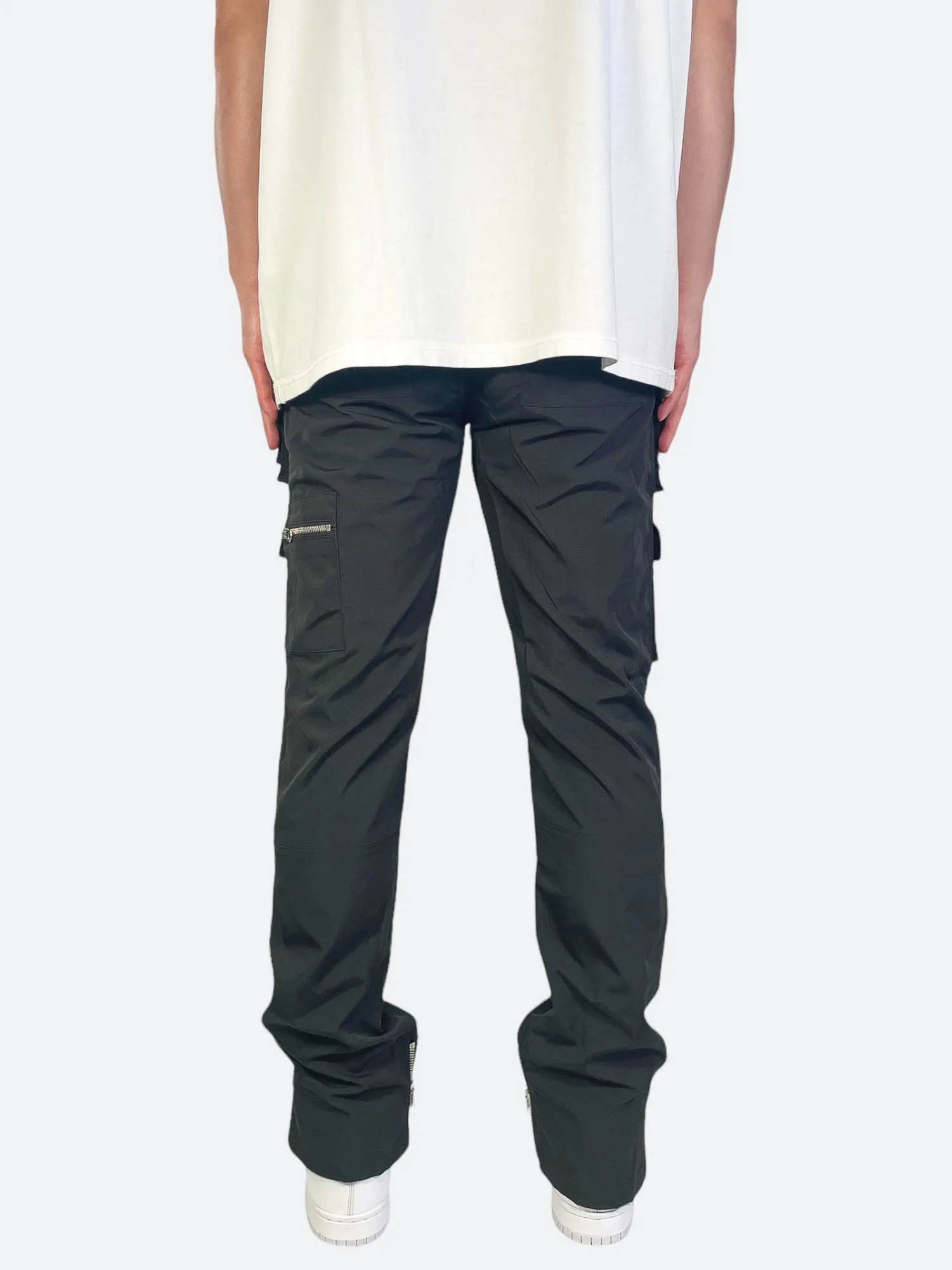 DOUBLE SLIT ZIPPER MULTI POCKET PANTS：ダブルスリットジッパーマルチポケットパンツ