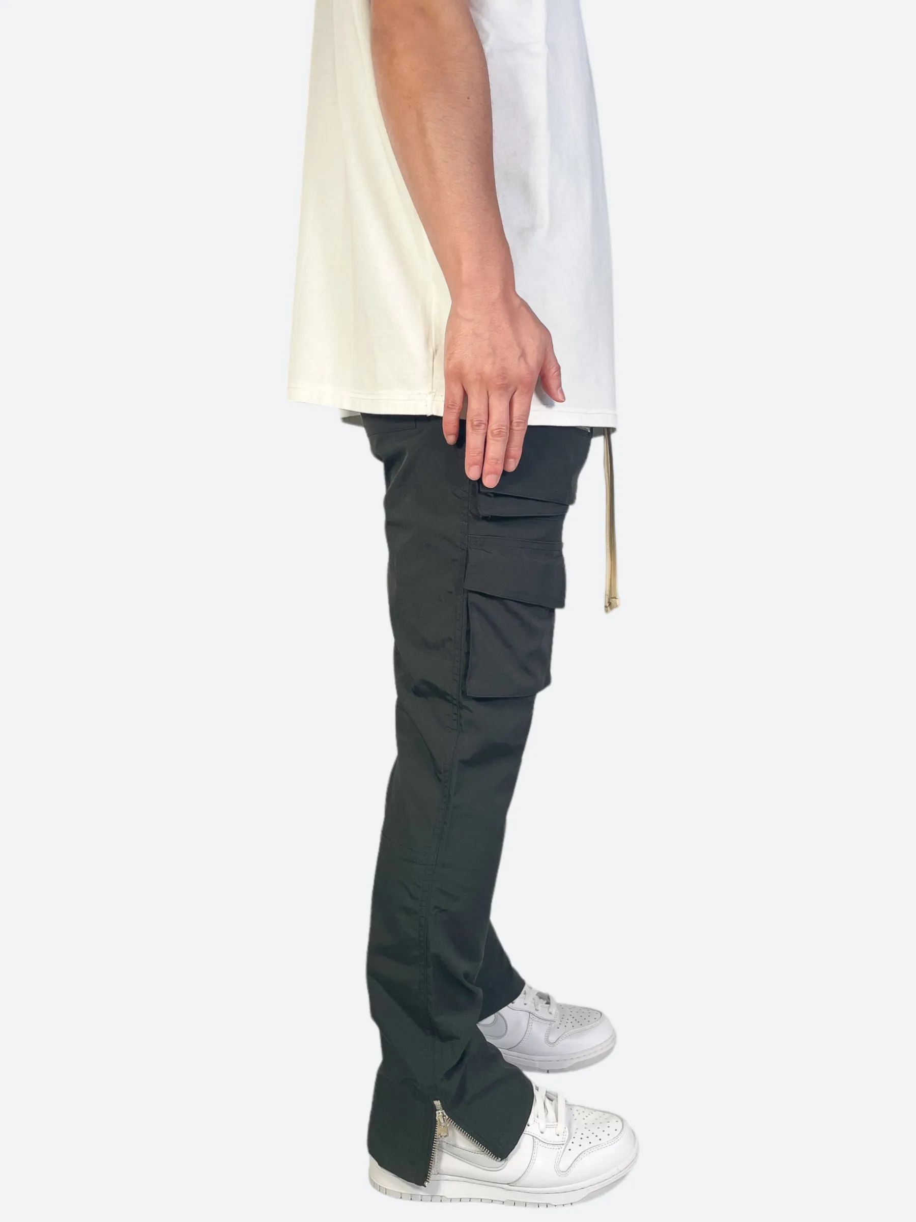 DOUBLE SLIT ZIPPER MULTI POCKET PANTS：ダブルスリットジッパーマルチポケットパンツ