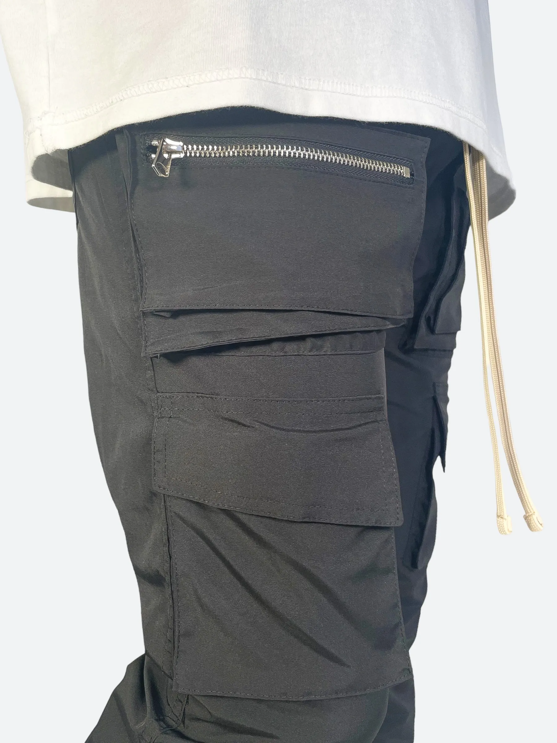 DOUBLE SLIT ZIPPER MULTI POCKET PANTS：ダブルスリットジッパーマルチポケットパンツ