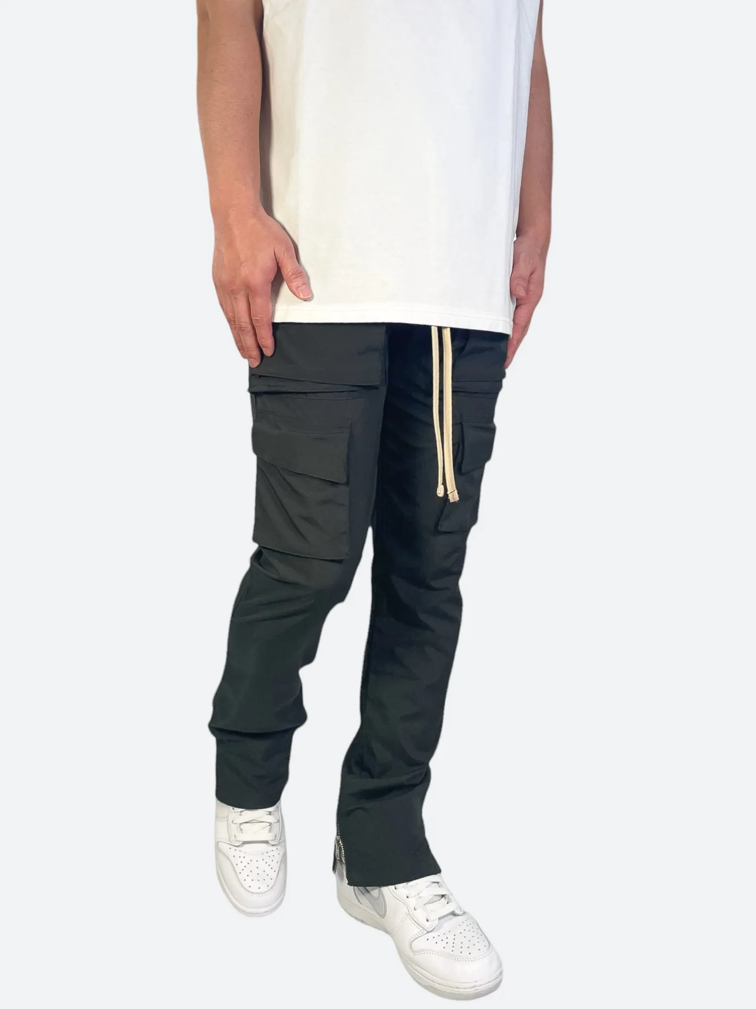 DOUBLE SLIT ZIPPER MULTI POCKET PANTS：ダブルスリットジッパーマルチポケットパンツ