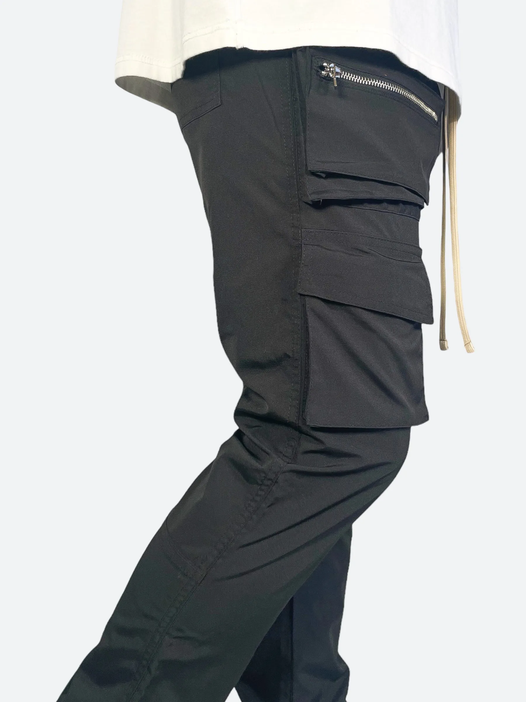 DOUBLE SLIT ZIPPER MULTI POCKET PANTS：ダブルスリットジッパーマルチポケットパンツ