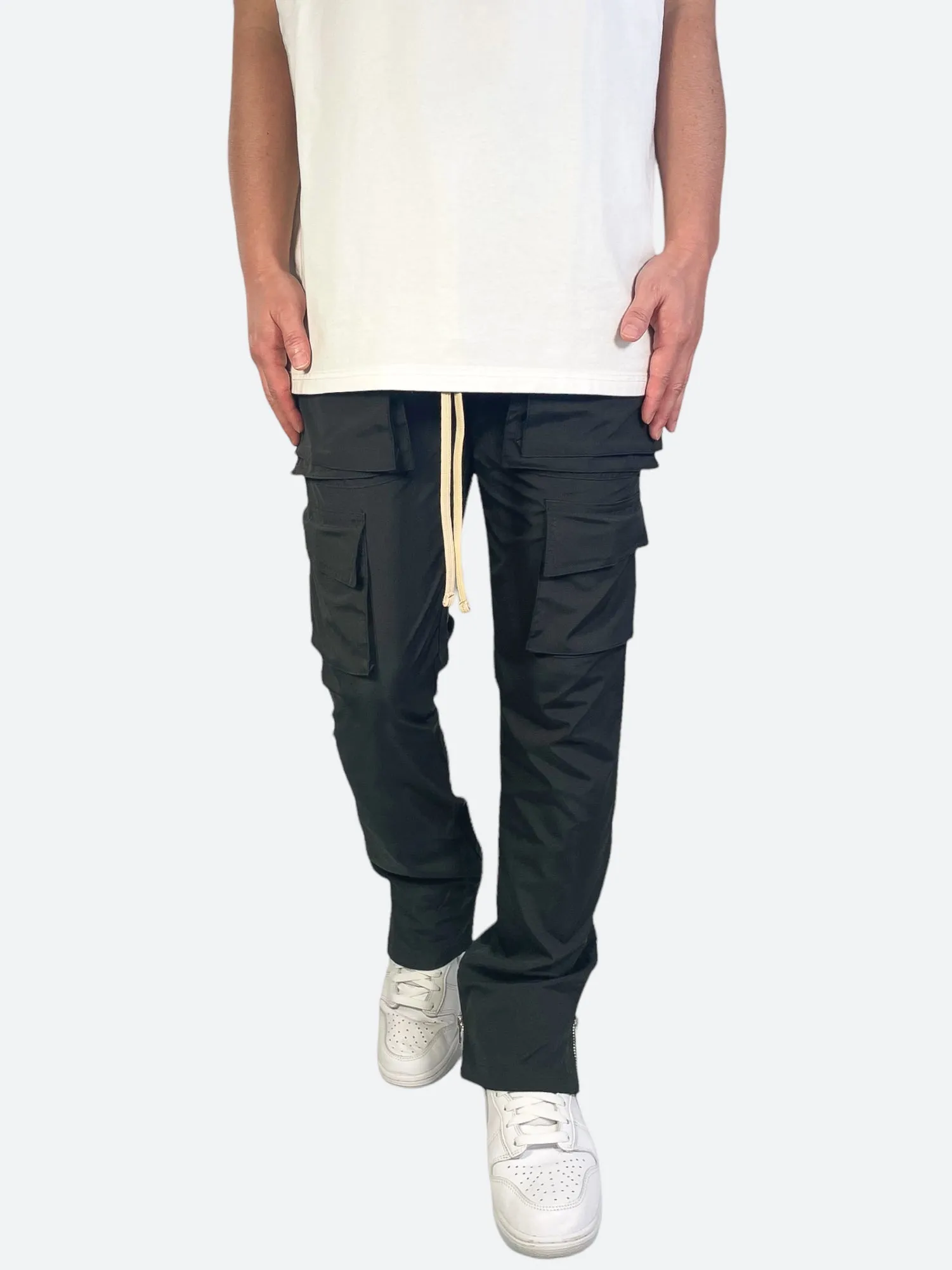 DOUBLE SLIT ZIPPER MULTI POCKET PANTS：ダブルスリットジッパーマルチポケットパンツ