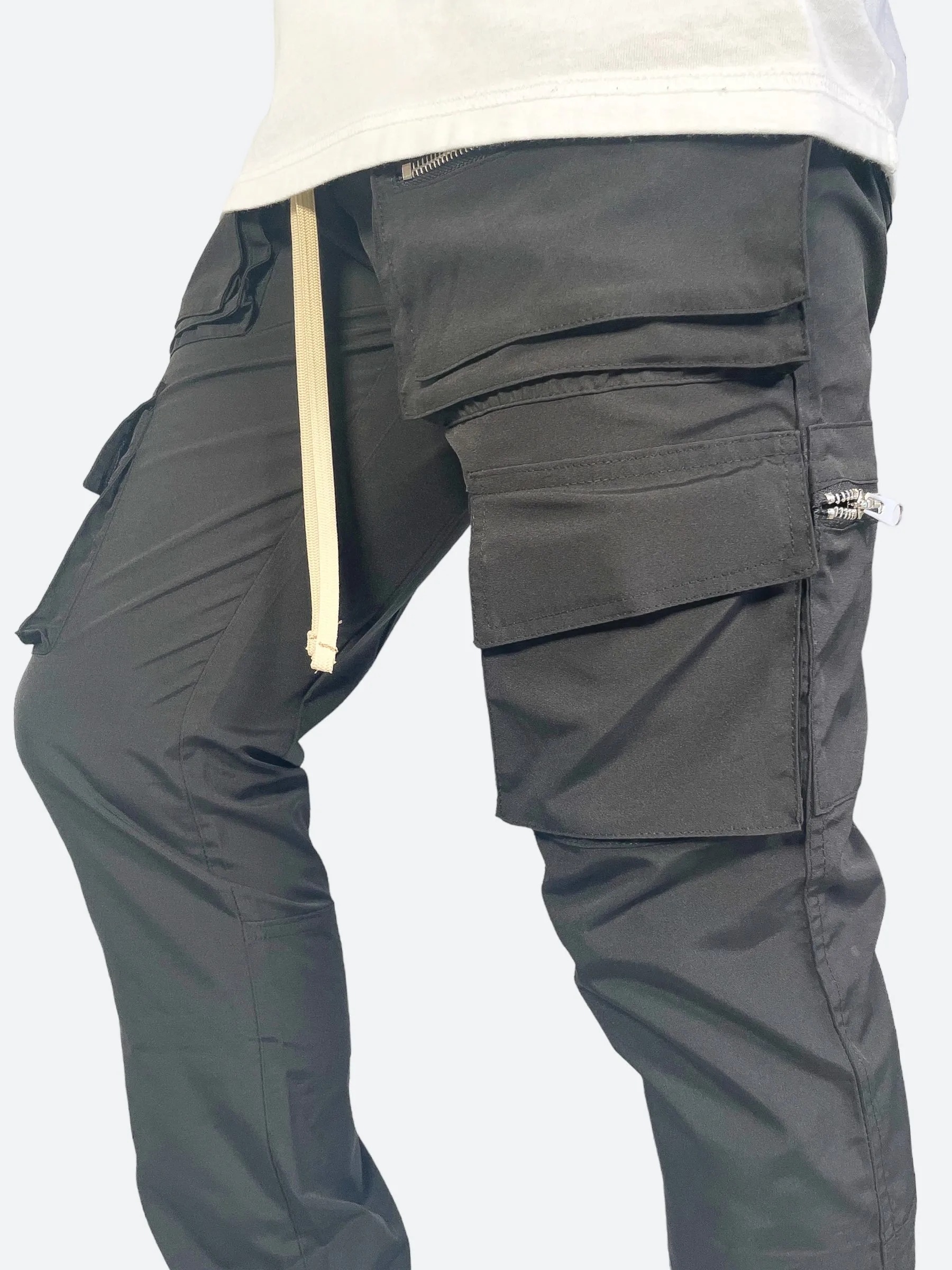 DOUBLE SLIT ZIPPER MULTI POCKET PANTS：ダブルスリットジッパーマルチポケットパンツ