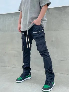 DOUBLE SLIT ZIPPER MULTI POCKET PANTS：ダブルスリットジッパーマルチポケットパンツ