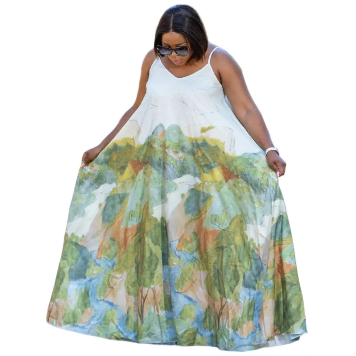 Floral Print Maxi Dress.