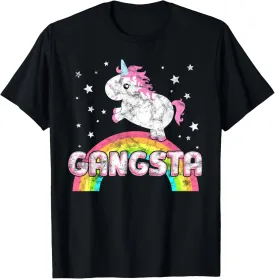 Funny Ironic Cool Unicorn Gangsta Rap Music Festival T-Shirt T-Shirt