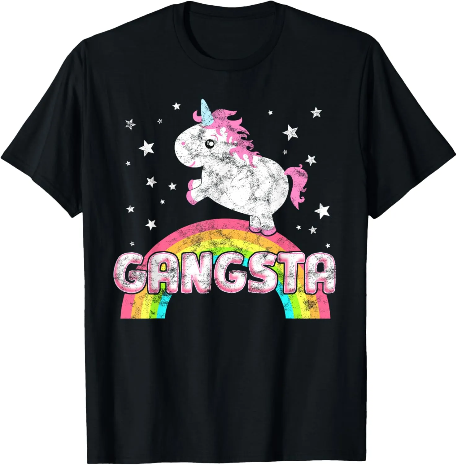 Funny Ironic Cool Unicorn Gangsta Rap Music Festival T-Shirt T-Shirt