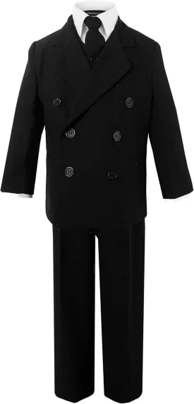 Gino Giovanni Boy Double Breasted Formal 5 Piece Dress Suit Set