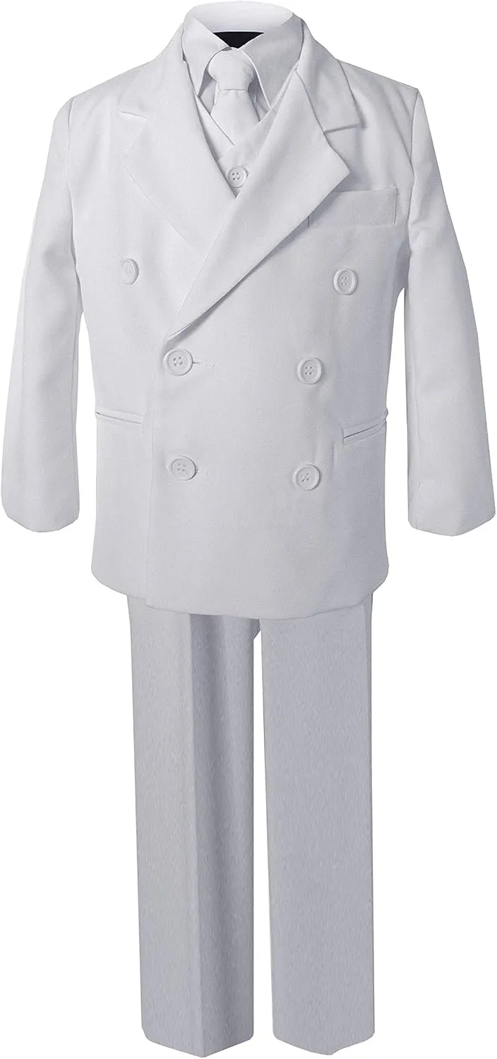 Gino Giovanni Boy Double Breasted Formal 5 Piece Dress Suit Set