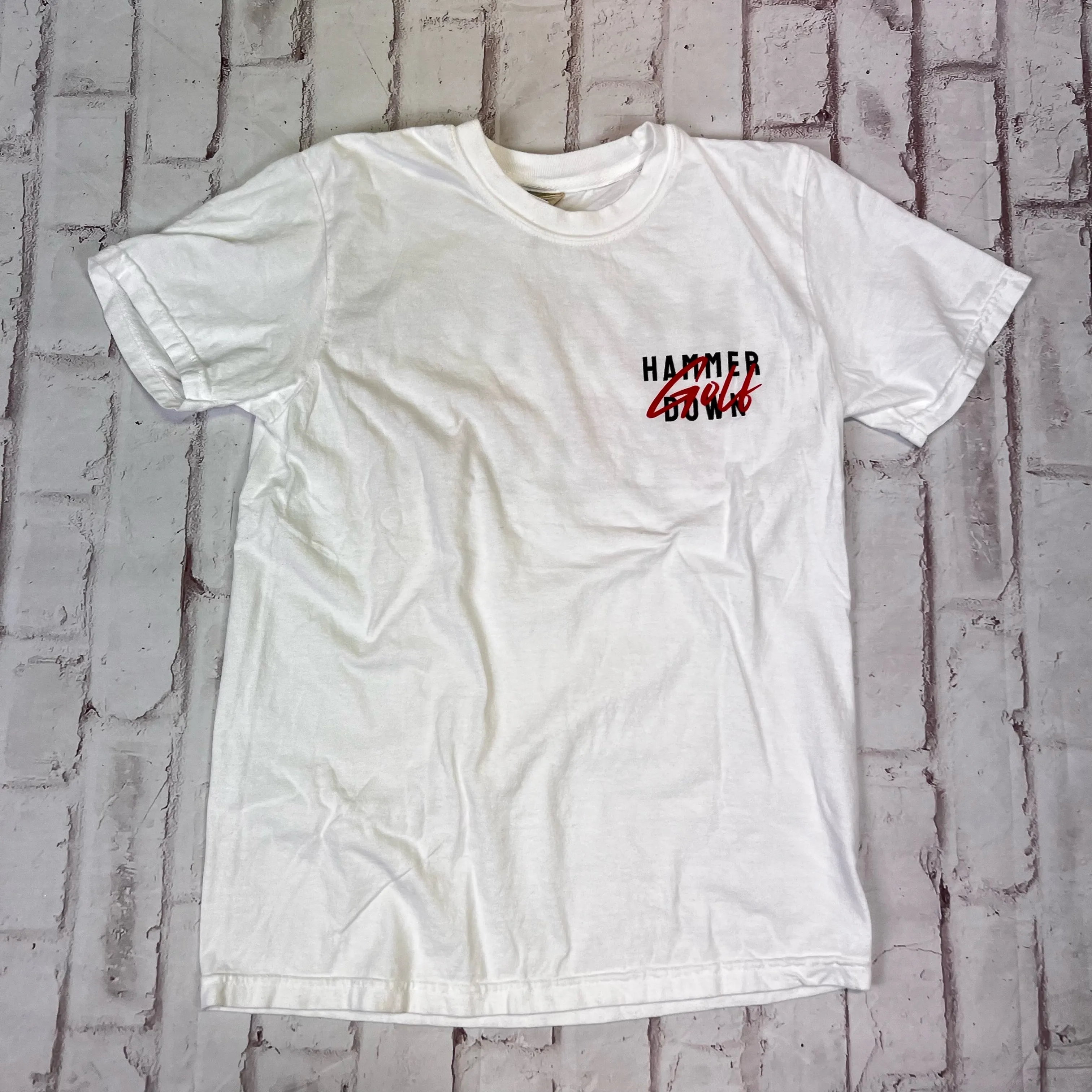 Hammer Down Golf Club "Air Golf" Short Sleeve T-shirt - White
