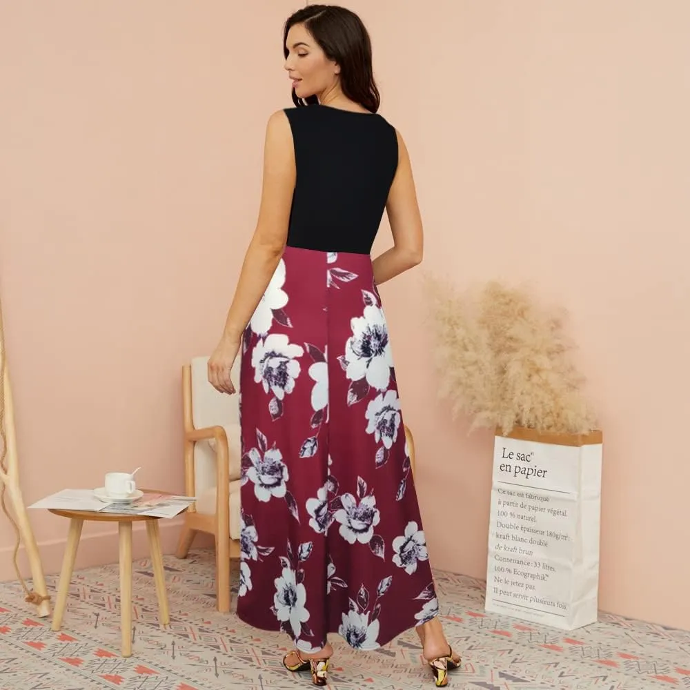 H&JOY Women Maternity Nursing Dress Spaghetti Midi Floral Dress Pregnancy Breastfeeding Maternity Summer Dress