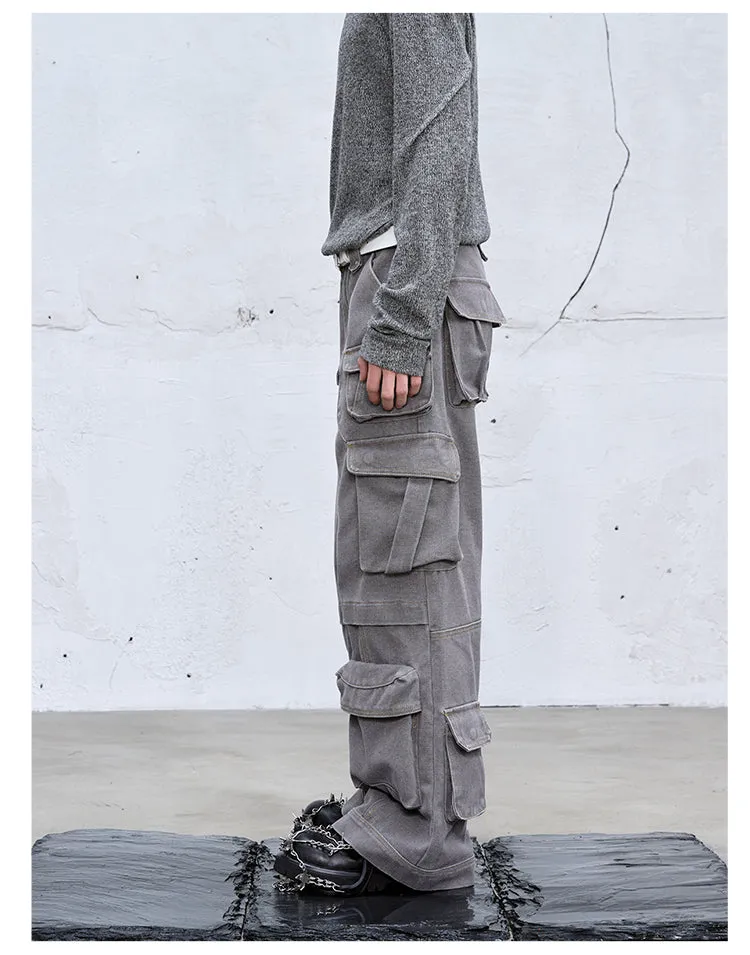 Heavyweight multi-pocket casual pants