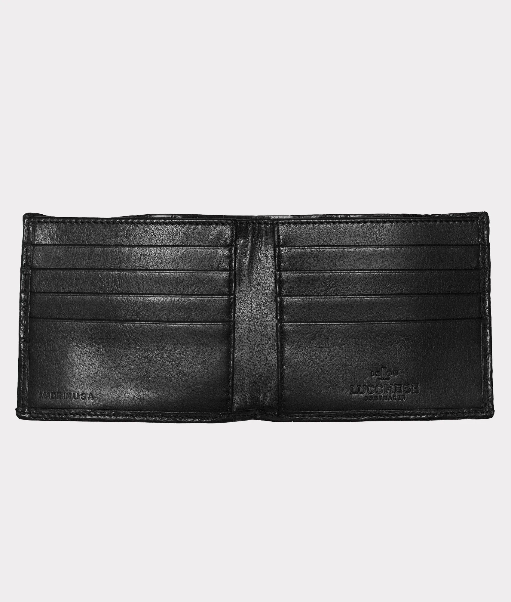 Hipster Wallet – Crocodile :: Black