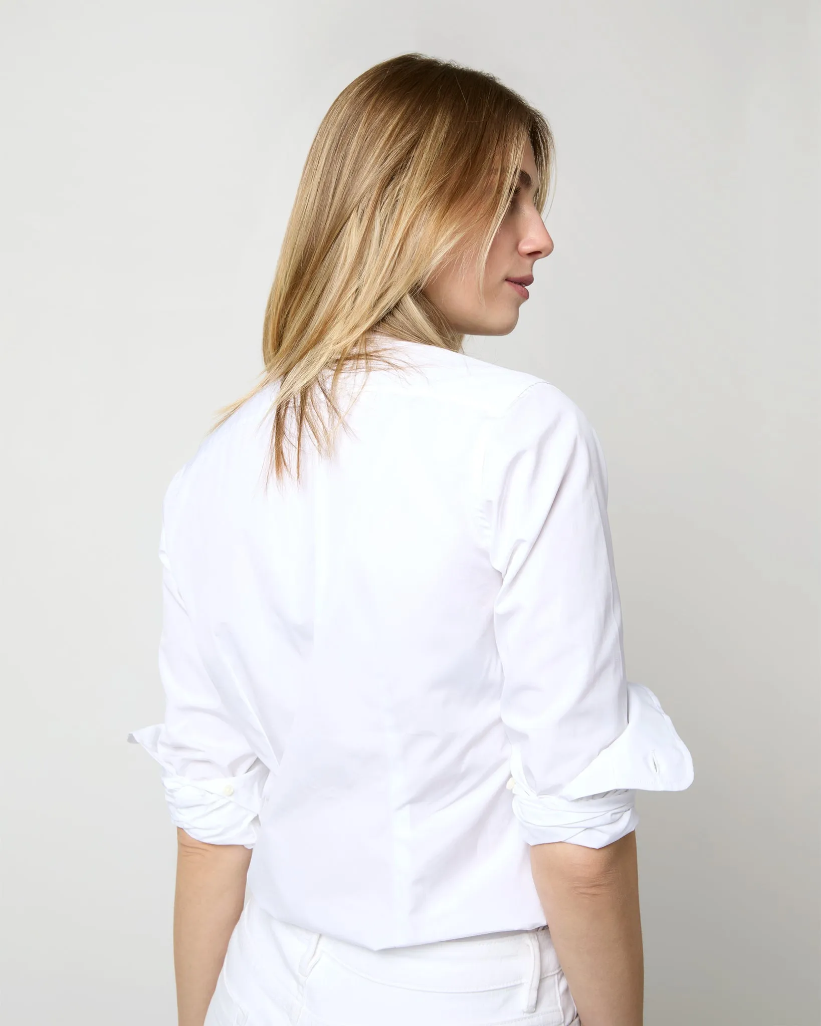 Icon Shirt in White Poplin