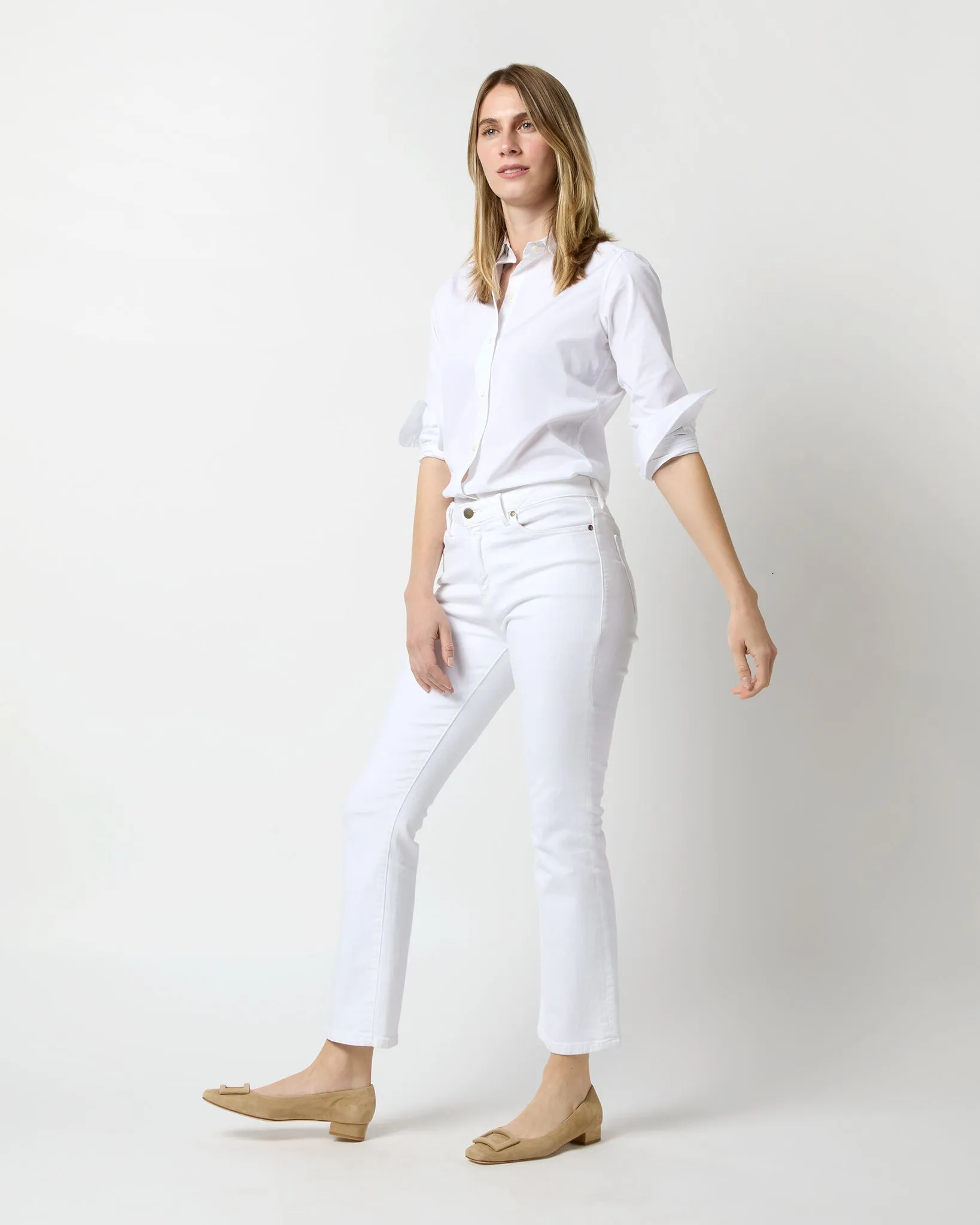 Icon Shirt in White Poplin