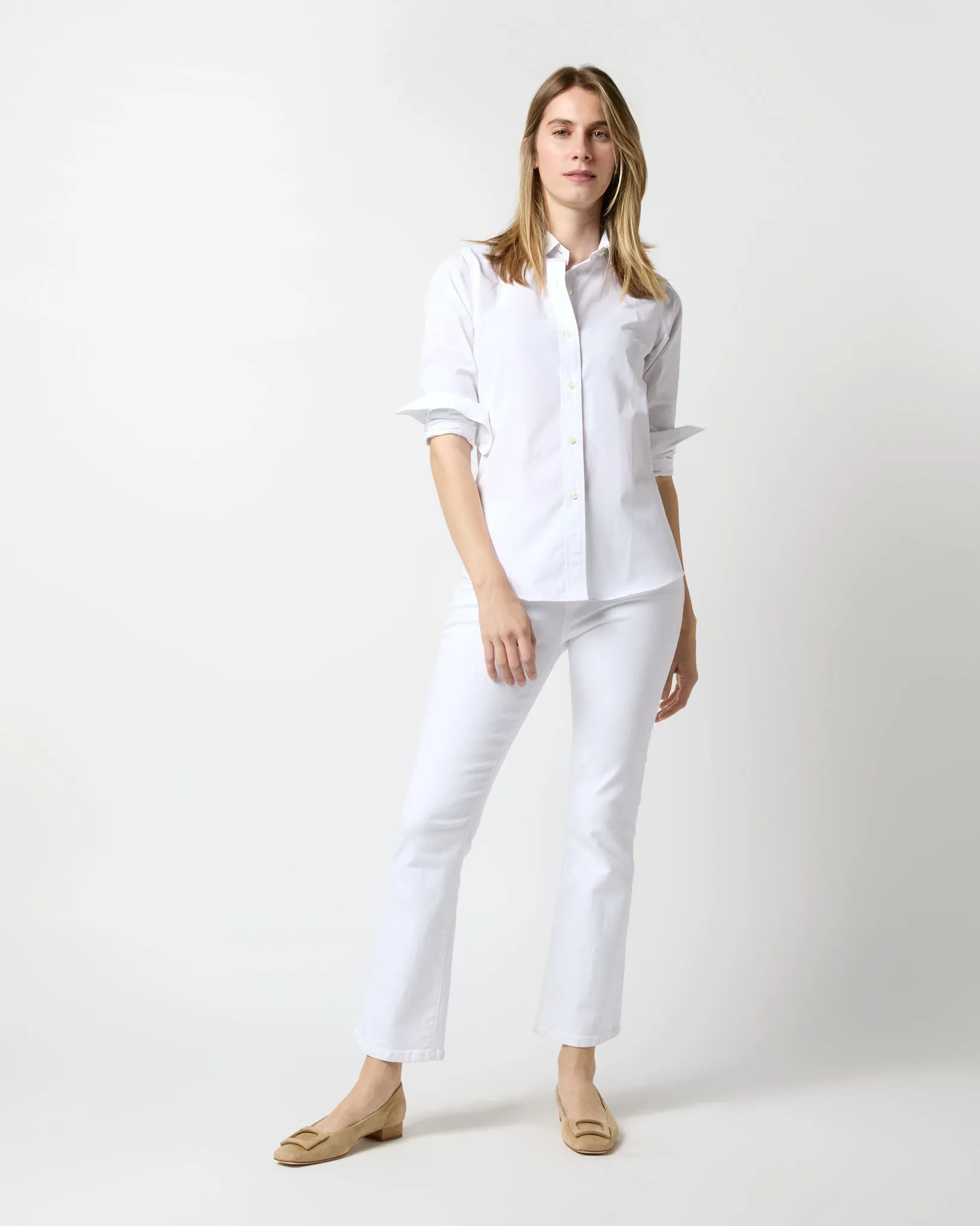 Icon Shirt in White Poplin