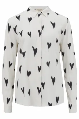 Joy Shirt | Monochrome Hearts (Off White)