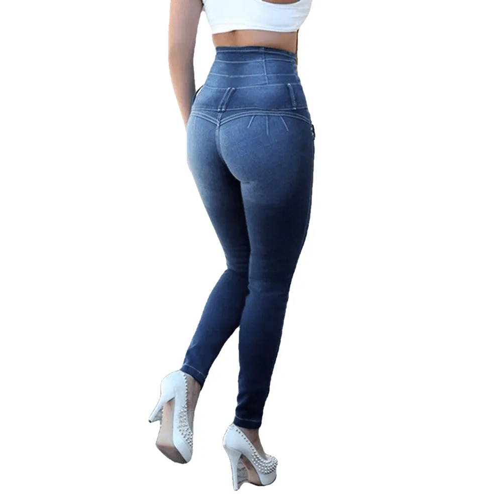 Leisure Stretchy Women's High Waisted Skinny Denim Jeans