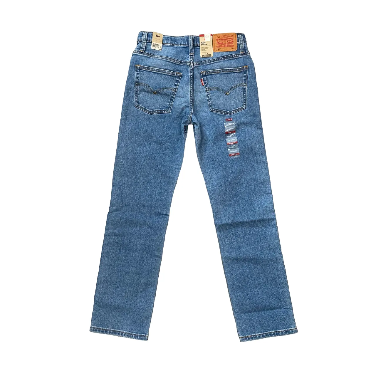 Levi's pantalone jeans da ragazzo 501 Original 9EG996-M8Z blu chiaro