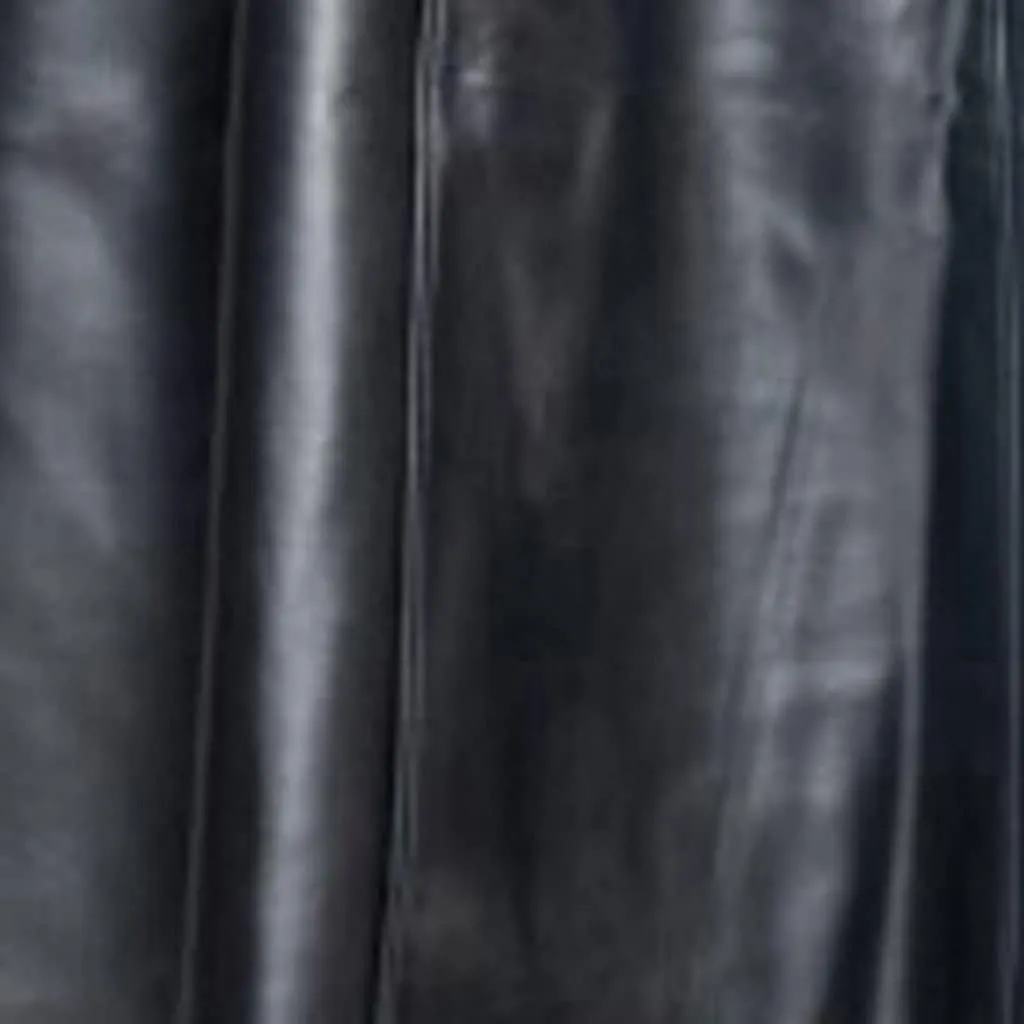 LFEOOST Leather Jacket Men Motorcycle Long Sleeve Button Lapel WW2 Officer Military Uniform Fall Winter Long Trench Coat