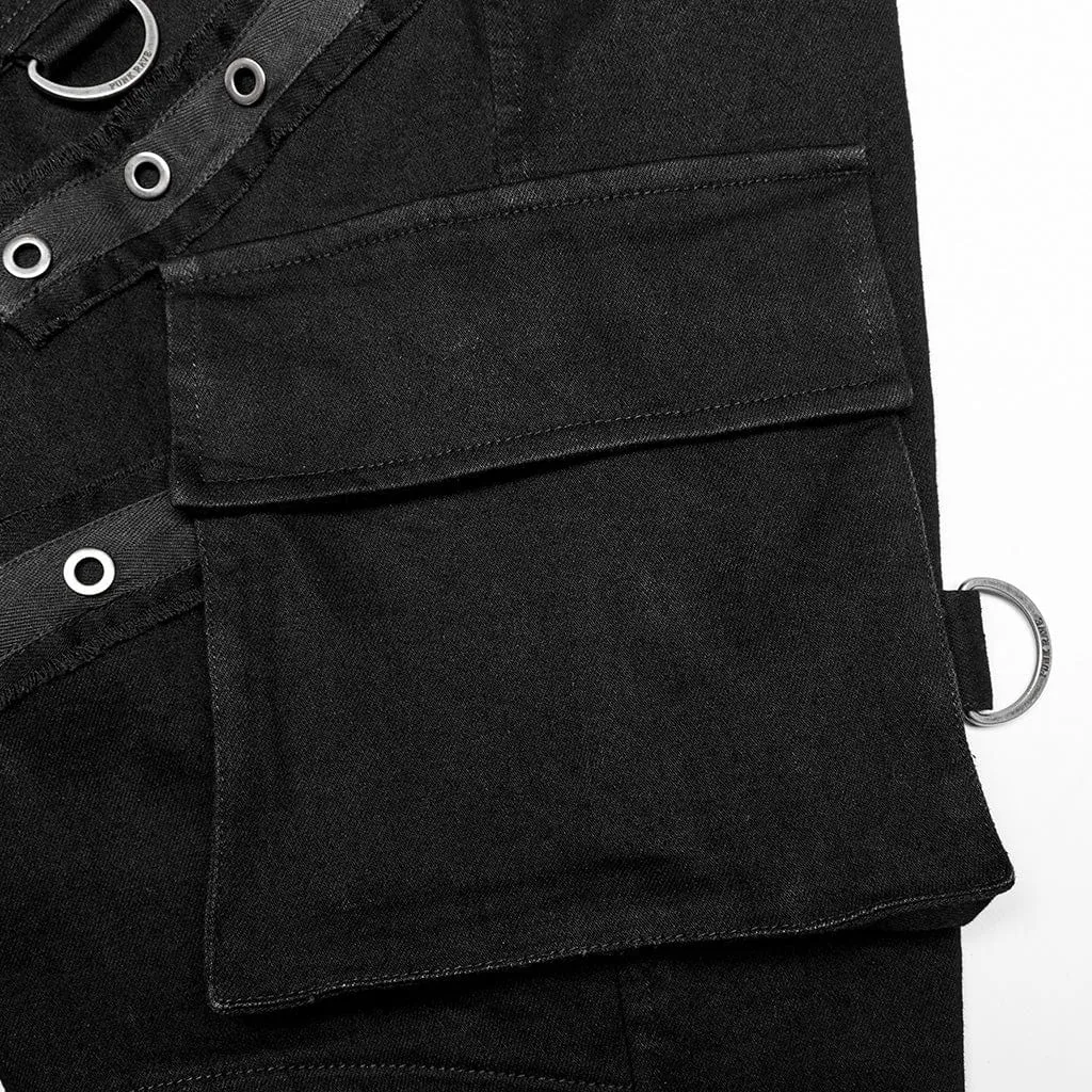 Men's Punk Multi-pocket Splice Pants