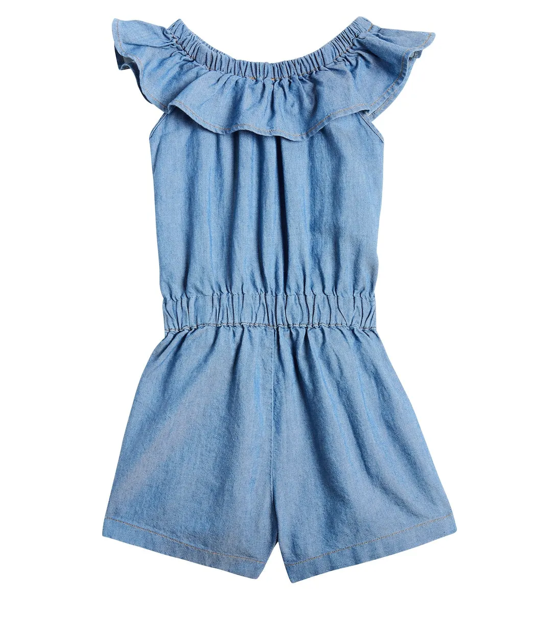 Moschino embroidered denim jumpsuit, blue