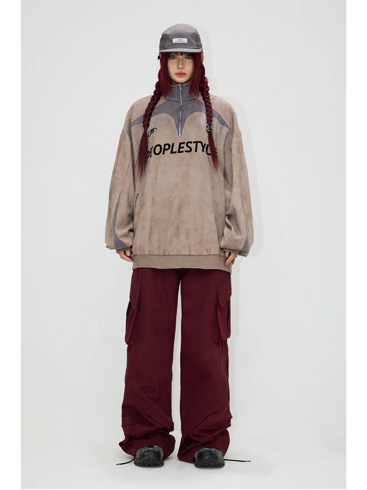 Multi-pocket double waist cargo pants