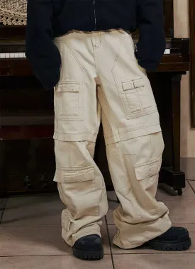 Multi-pocket workwear casual pants