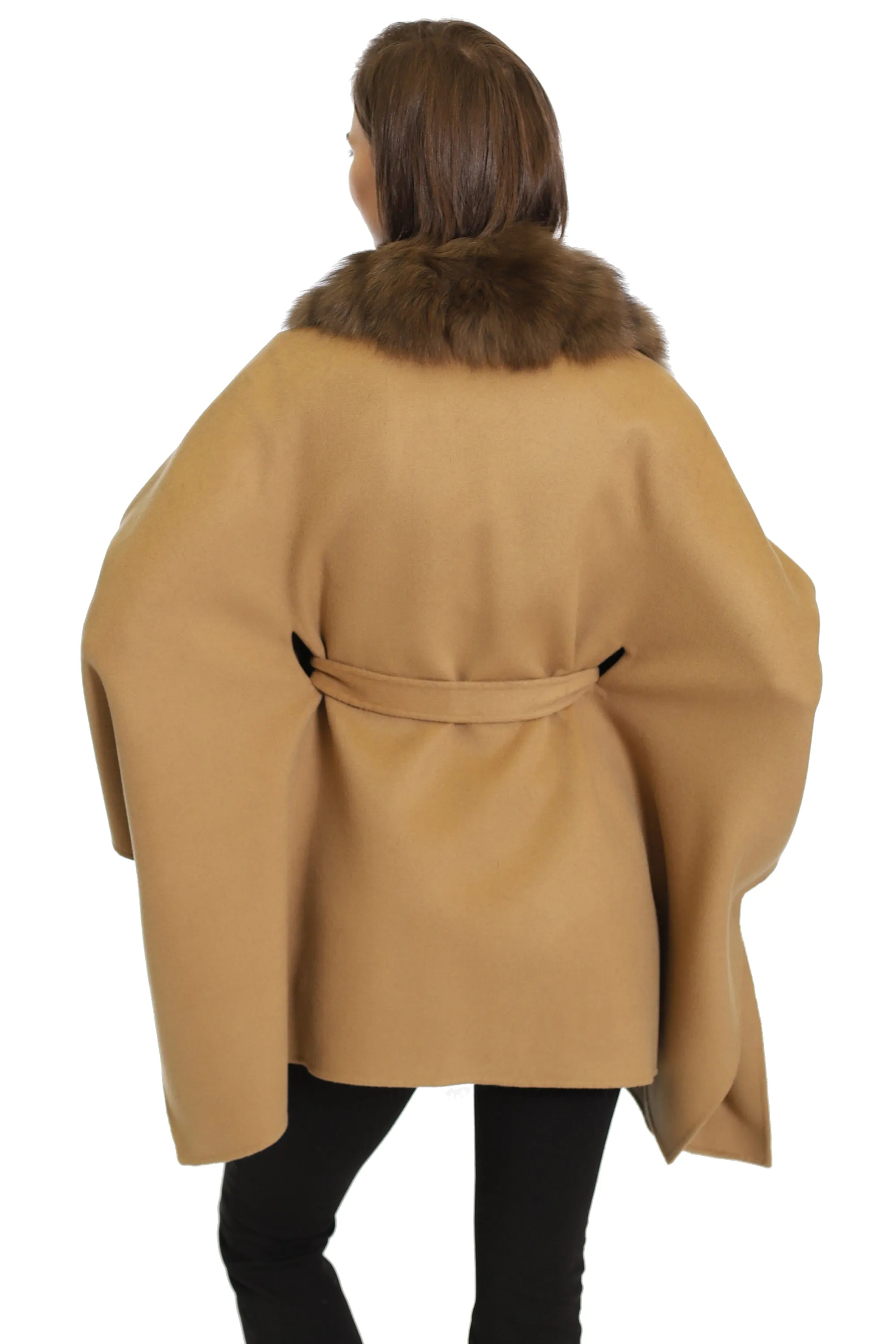 NORA - Cashmere Blend Belted Cape