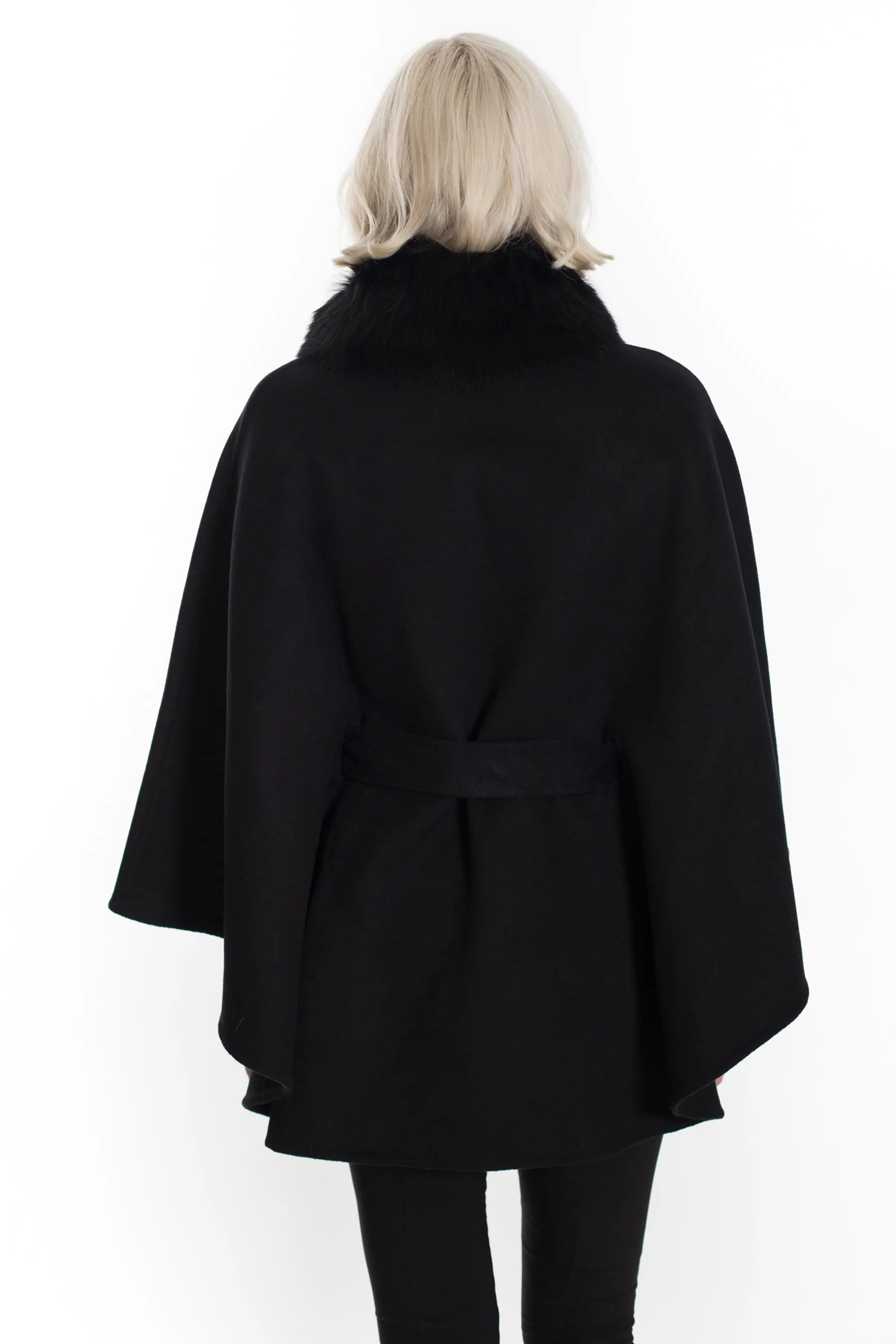 NORA - Cashmere Blend Belted Cape