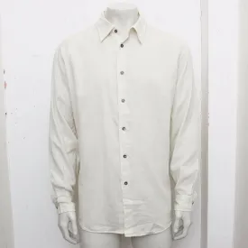 Off White Cotton Long Sleeve Shirt