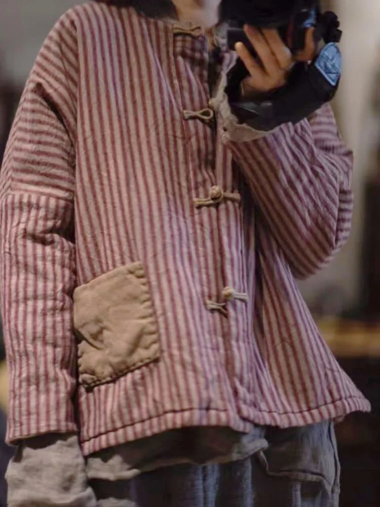 Padded Vintage Patchwork Coat