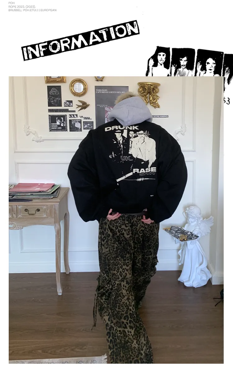 Pleated multi-pocket wide pants
